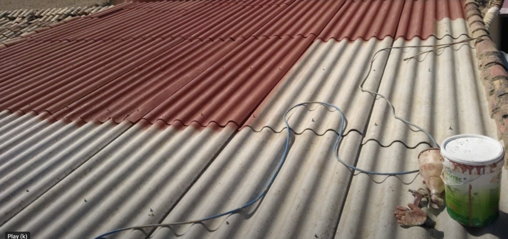 Factory Roof Insulation Asbestos Encapsulation