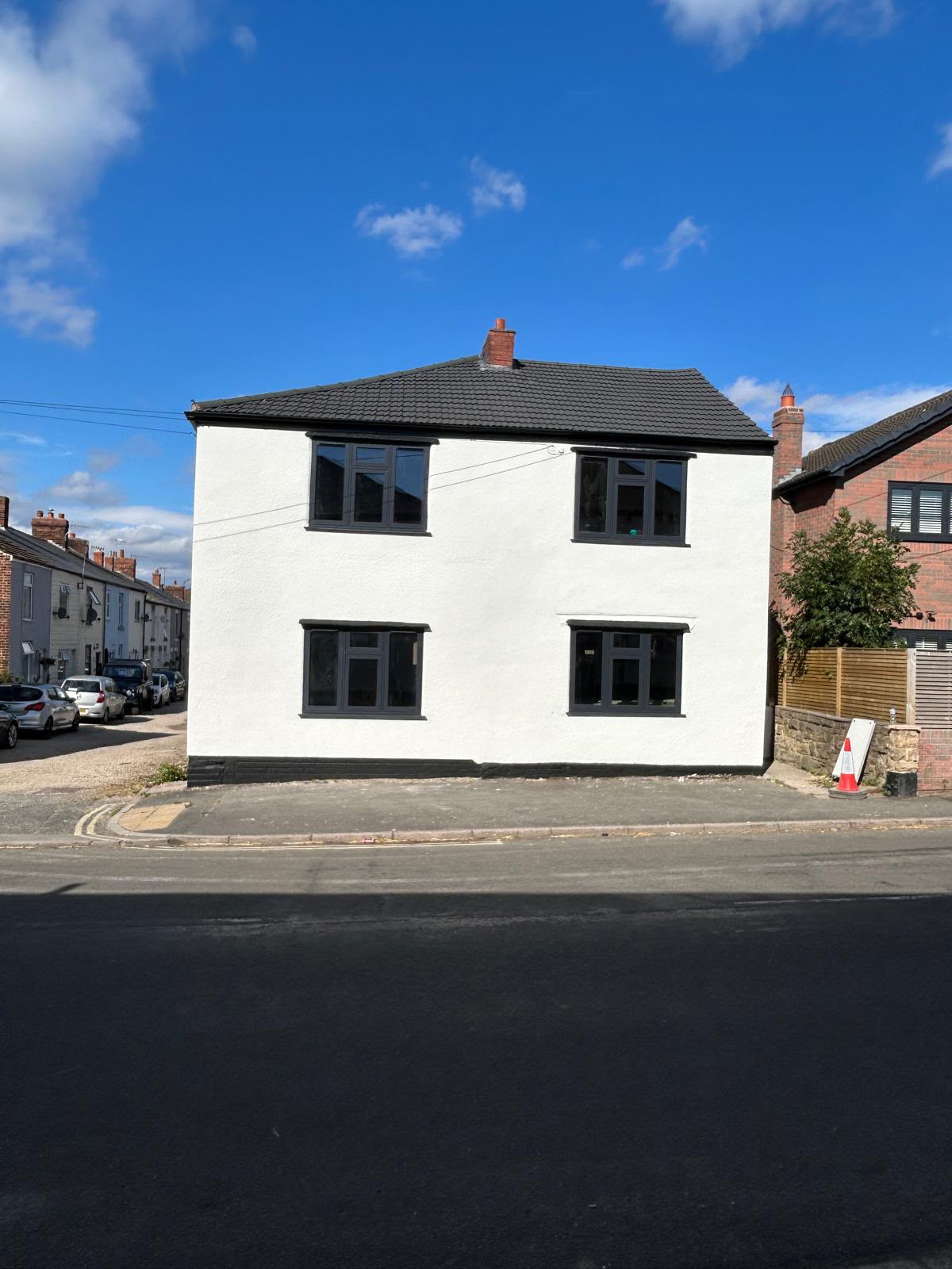 White facade from Nicholson’s exterior refurbishment portfolio