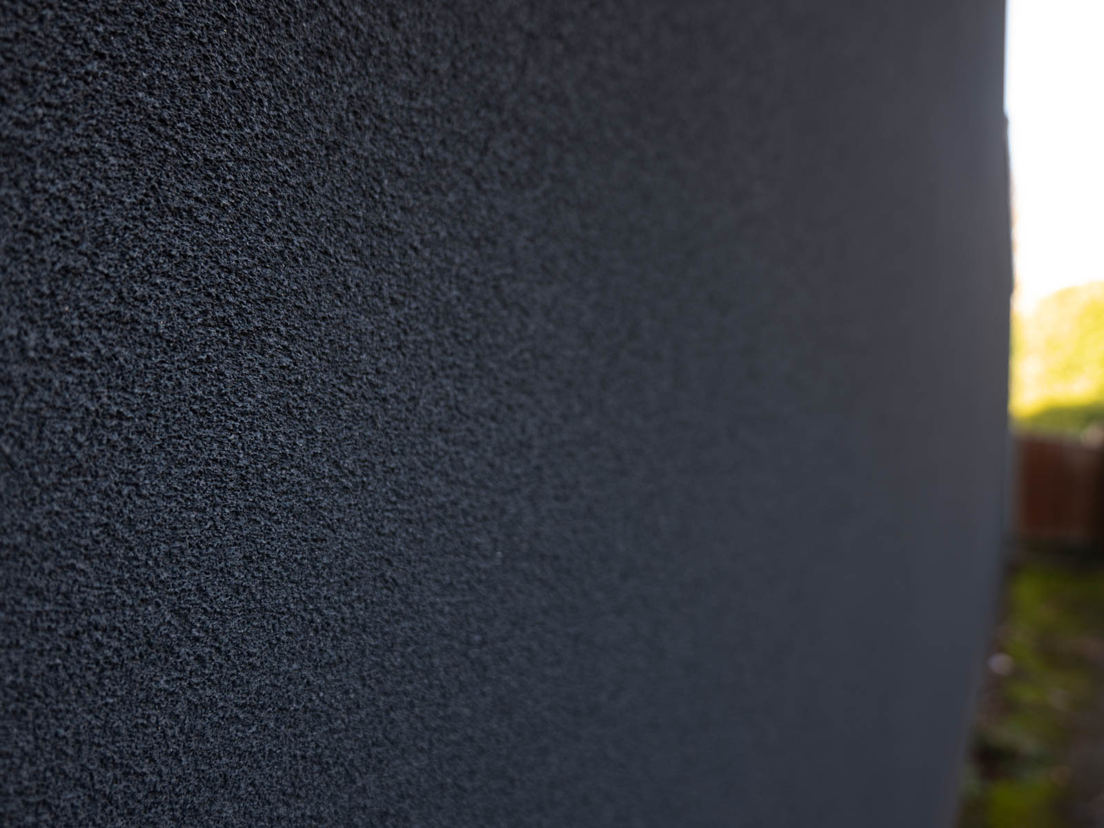 Close-up of the dark textured cork finish at the Harborne Victorian home