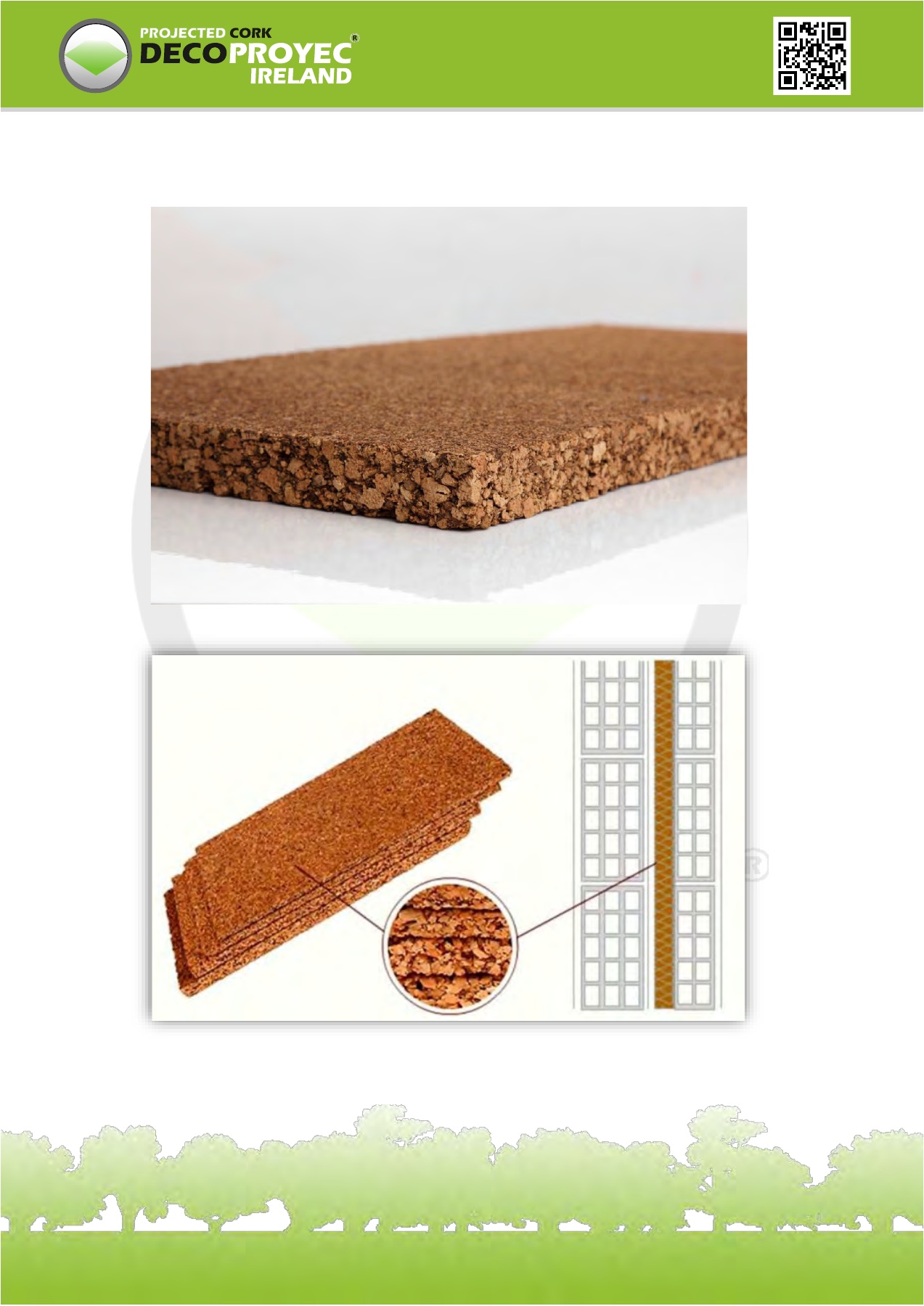 Original cork-board datasheet, page 2, with board and wall illustrations