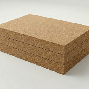 Stack of cork insulation boards