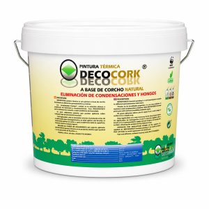 DECOCORK thermal cork paint in a white bucket