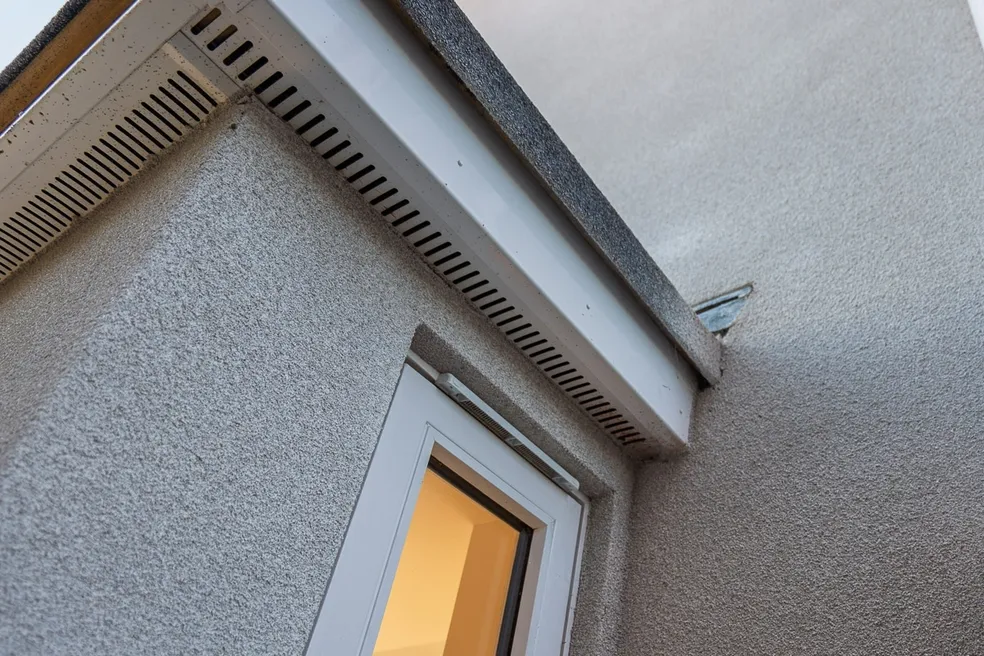 Exterior finish shown in Moorhouse’s published project gallery