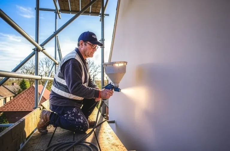 Spray application photograph published in Moorhouse’s project gallery; project location and measured results are not specified.